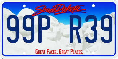 SD license plate 99PR39