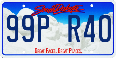 SD license plate 99PR40