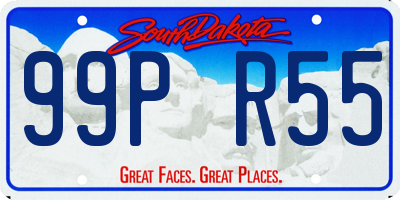 SD license plate 99PR55