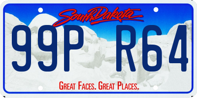 SD license plate 99PR64