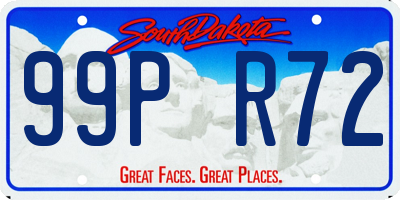 SD license plate 99PR72