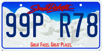 SD license plate 99PR78