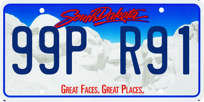 SD license plate 99PR91