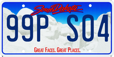 SD license plate 99PS04