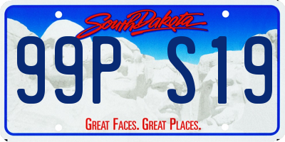 SD license plate 99PS19