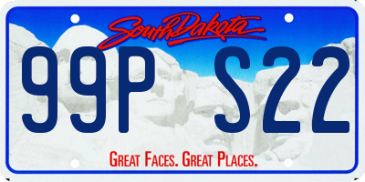 SD license plate 99PS22