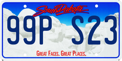 SD license plate 99PS23
