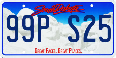 SD license plate 99PS25