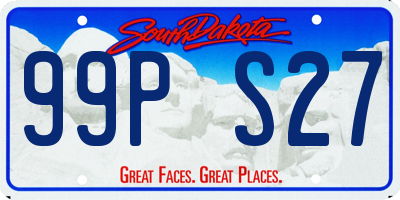 SD license plate 99PS27