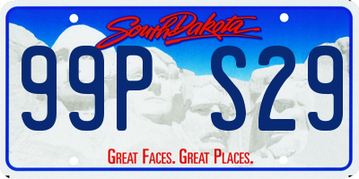 SD license plate 99PS29