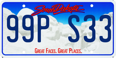 SD license plate 99PS33