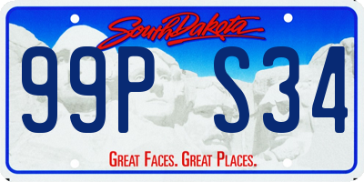 SD license plate 99PS34