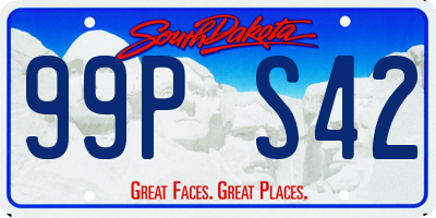 SD license plate 99PS42
