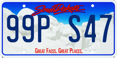 SD license plate 99PS47