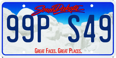 SD license plate 99PS49