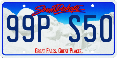 SD license plate 99PS50