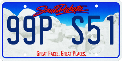 SD license plate 99PS51