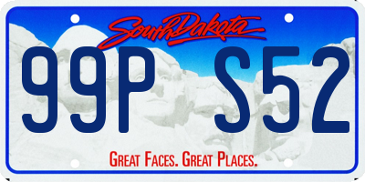 SD license plate 99PS52