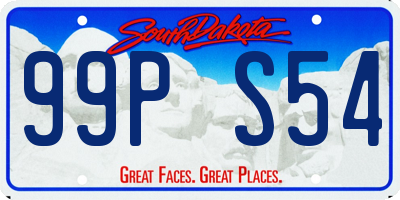 SD license plate 99PS54