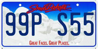 SD license plate 99PS55