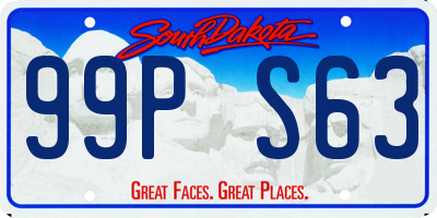 SD license plate 99PS63