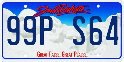SD license plate 99PS64