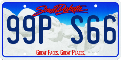 SD license plate 99PS66