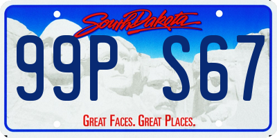 SD license plate 99PS67