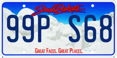 SD license plate 99PS68