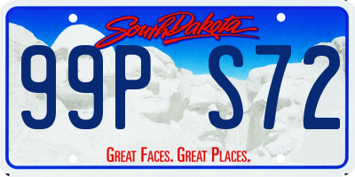 SD license plate 99PS72