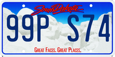 SD license plate 99PS74