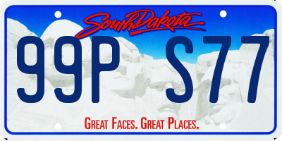 SD license plate 99PS77