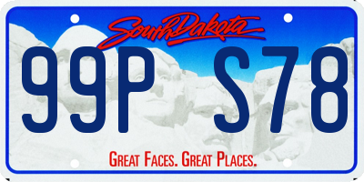 SD license plate 99PS78