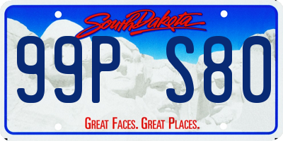 SD license plate 99PS80