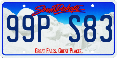 SD license plate 99PS83