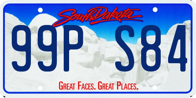 SD license plate 99PS84