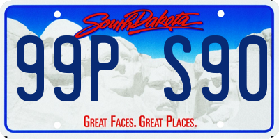 SD license plate 99PS90