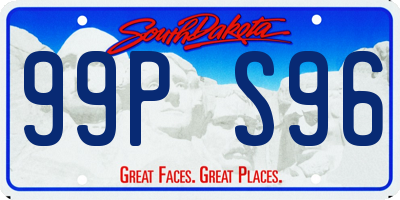 SD license plate 99PS96