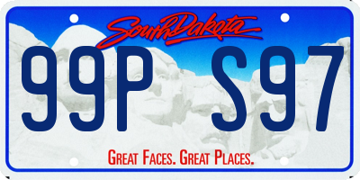SD license plate 99PS97