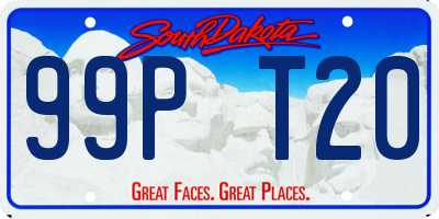 SD license plate 99PT20