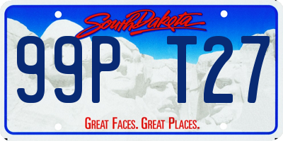 SD license plate 99PT27