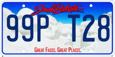 SD license plate 99PT28