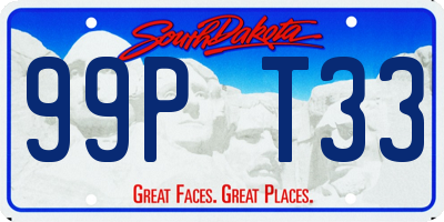 SD license plate 99PT33