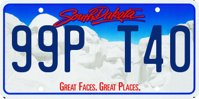 SD license plate 99PT40