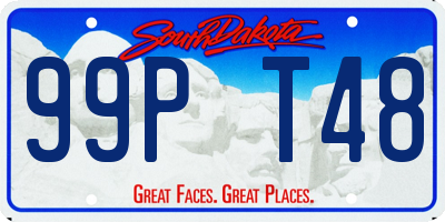 SD license plate 99PT48