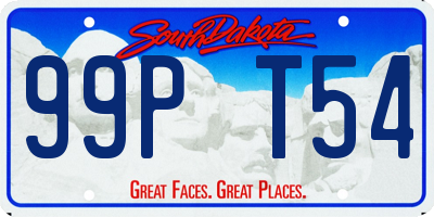 SD license plate 99PT54