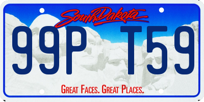 SD license plate 99PT59