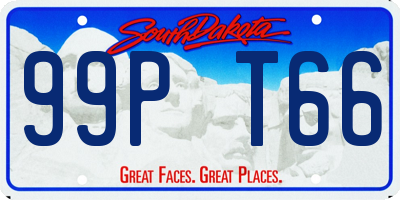 SD license plate 99PT66