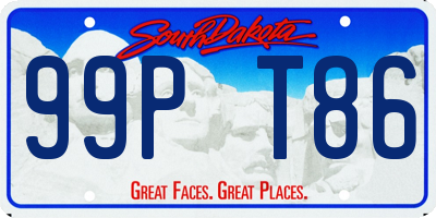 SD license plate 99PT86