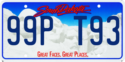 SD license plate 99PT93